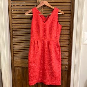 Banana Republic Orange Pink Pebble Sleeveless Sheath Dress